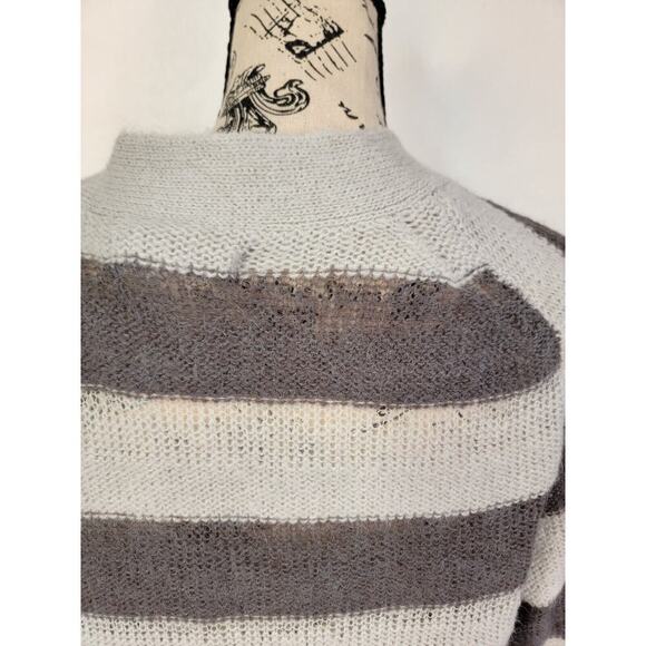 Urban Outfitters Cardigan Sweater XS Sheer Stripe Relaxed Bohemian Distressed - Picture 7 of 13